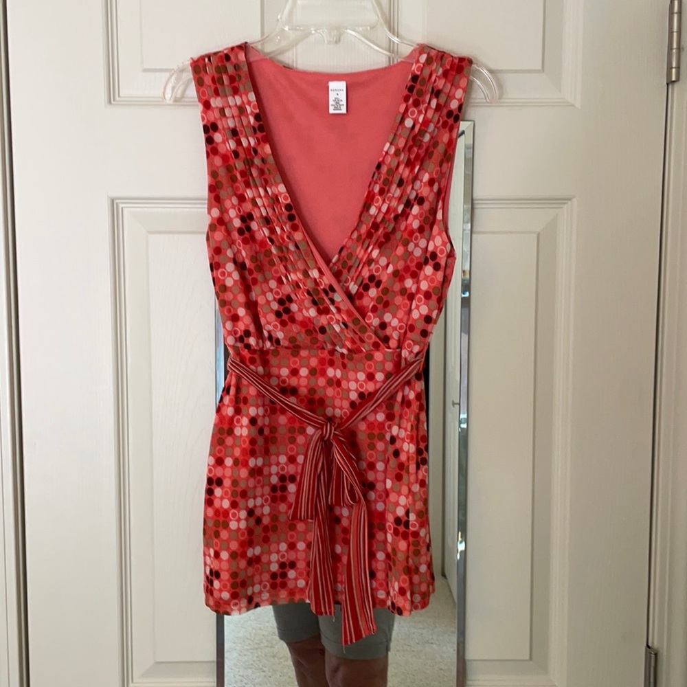 Merona sleeveless top with pleated details